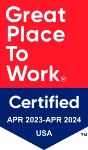 red and blue great-place-to-work-badge